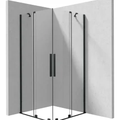 Cabina doccia quadrata Cabaiguán Idrostile 900x1950 mm nero