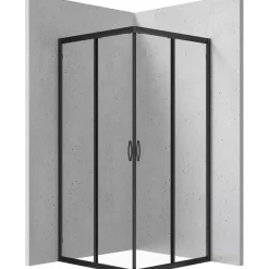 Cabina doccia quadrata Caimito Idrostile 900x1850 mm nero