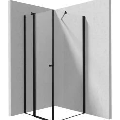 Cabina doccia quadrata Coliseo Idrostile Kerria 800x2000 mm nero
