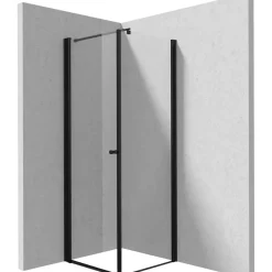 Cabina doccia quadrata Coliseo Idrostile vetro 8 mm 800x2000 mm nero