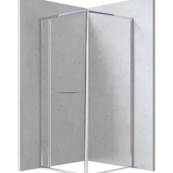 Cabina doccia quadrata Placetas Idrostile Punk vetro trasp 800x2000 mm cromo