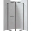 Cabina doccia quadrata Placetas Idrostile vetro trasparente 900x2000 mm titanio