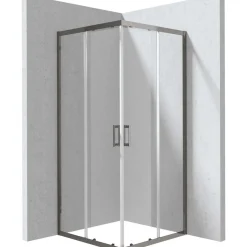 Cabina doccia quadrata Zulueta Idrostile 800x1950 mm titanio
