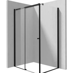 Cabina doccia rettangolare Coliseo Idrostile vetro 6 mm 1200x2000 mm nero