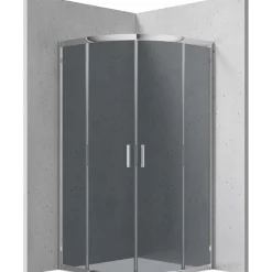 Cabina doccia semicircolare Caimito Idrostile Kerria 800x1850 mm cromo