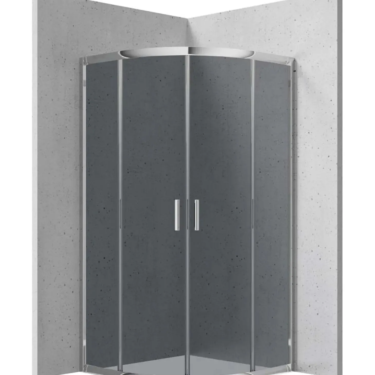 Cabina doccia semicircolare Caimito Idrostile Kerria 900x1850 mm cromo