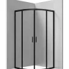 Cabina doccia semicircolare Caimito Idrostile 800x1850 mm nero