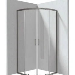 Cabina doccia semicircolare Zulueta Idrostile 800x1950 mm titanio