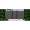 Cancello in WPC effetto liscio Antracite per pannello 90x180 cm antracite