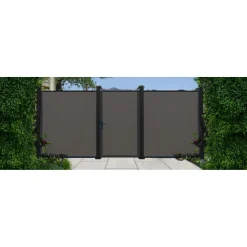 Cancello in WPC effetto liscio Antracite per pannello 90x180 cm antracite