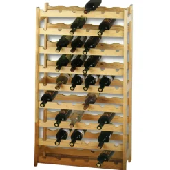 Cantinetta in legno da 54 bottiglie 63x27x120 cm