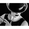 Canvas stampato immagine donna che fuma 60x80 cm