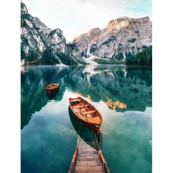 Canvas stampato immagine Tyrol Boat 60x80 cm