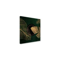 Canvas 30x30 cm set green & gold b
