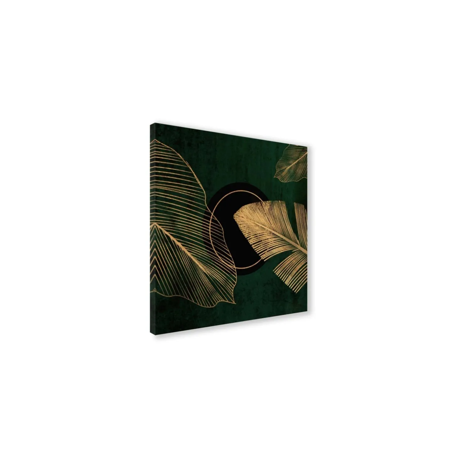 Canvas 30x30 cm set green & gold b