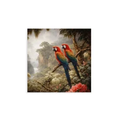 Canvas 30x30 cm set parrots - coppia