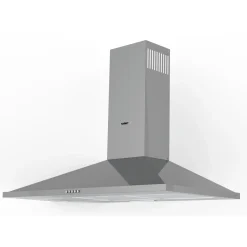 Cappa a piramide in acciaio Eolo 90 cm grigio