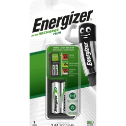 Caricabatterie Energizer NiMH Mini Charger 2xAA 2000 mAh batterie incl.
