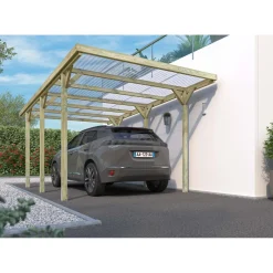 Carport Jean in legno 15,6 m² 6 pali