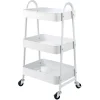 Carrello da cucina bianco con 3 vani portaoggetti