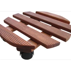 Carrello portapiante Ø 30 cm mogano-faggio