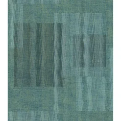 Carta da parati decorativa geometrico blu petrolio
