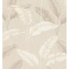 Carta da parati Foglia beige 10,05 m x 53 cm