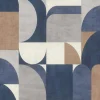 Carta da parati Geometrico blu 10,05 m x 53 cm