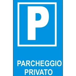 Cartello condominiale "Parcheggio privato" 25 x 45 cm