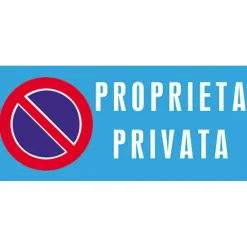 Cartello condominiale "Proprietà privata" 40 x 18 cm