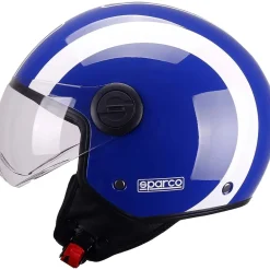 Casco moto Demi Jet Sparco SP601 blu/bianco L
