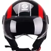 Casco moto Demi Jet Sparco SP601 nero/rosso L