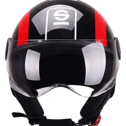 Casco moto Demi Jet Sparco SP601 nero/rosso M