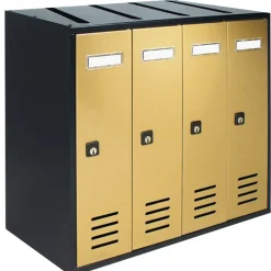 Casellario postale 4 posti Alubox oro 39 cm x 43 cm x 25 cm