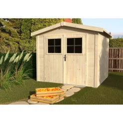 Casetta da giardino in legno Blockhaus Mykonos sp 19 mm H212xL263xP250 cm