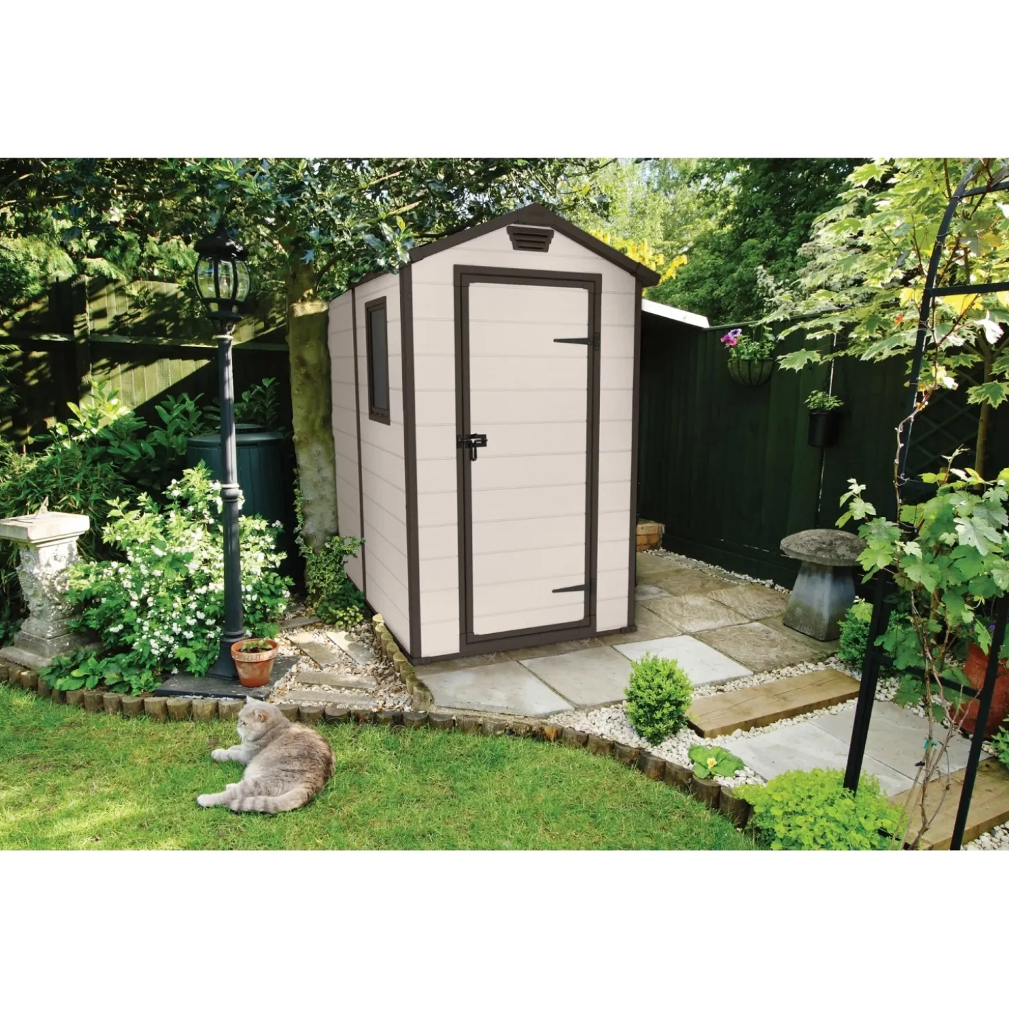 Casetta da giardino in resina Keter Manor beige 2,5 m²
