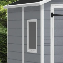 Casetta da giardino in resina Keter Manor sp. 16 mm 185x152x226 cm grigio