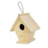 Casetta per uccelli in legno con laccio 10x7x11 cm