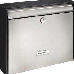 Cassetta postale acciaio Burg Wächter Black & Steel Oxford 6877 B+S