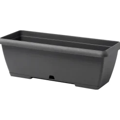 Cassetta Terrae con sottocassetta in plastica 50x20x16,7 cm grigio fumo