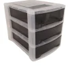Cassettiera 3 cassetti Midi Clear 27x36x30 cm grigio