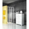 Cassettiera in kit 4 cassetti Sarmog 112x70x41 cm bianco fiammato