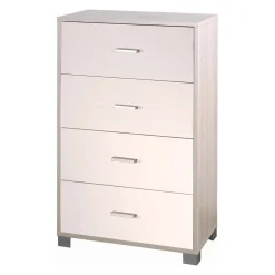 Cassettiera in kit 4 cassetti Sarmog 112x70x41 cm olmo/bianco