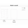 Cassettiera in kit 4 cassetti Sarmog 112x70x41 cm ossido nero/cemento