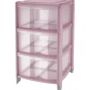 Cassettiera Tontarelli Bambù 3 cassetti alti 39,5x38,5x67 cm