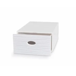 Cassetto in plastica Qbox Wave bianco 28x15x40 cm