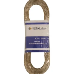 Cavetto stendibiancheria in acciaio ottonato rivestito in pvc trasparente