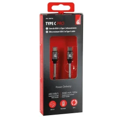 Cavo da Usb Type-C a Type-C ultra resistente 200 cm nero/grigio