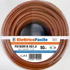 Cavo FS18OR18 5x1,5 mm² 50 m marrone