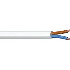 Cavo H05VV-F 2x1 mm² 25 m bianco